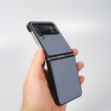 Galaxy Z Flip3 5G Case Hülle - Plastik 3D Texturen - Blau