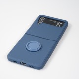 Galaxy Z Flip4 Case Hülle - Soft Touch mit Ring - Blau