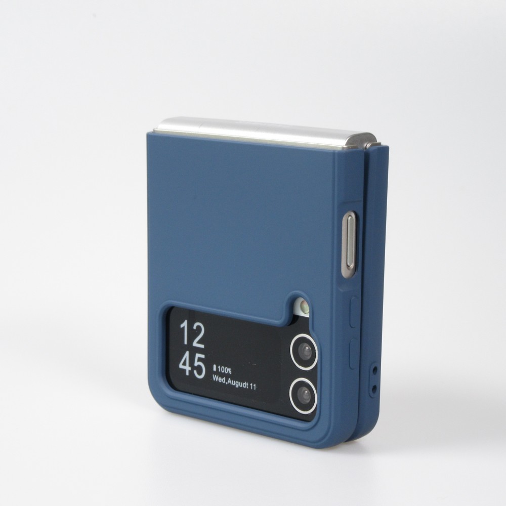 Galaxy Z Flip4 Case Hülle - Soft Touch mit Ring - Blau
