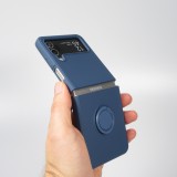Galaxy Z Flip4 Case Hülle - Soft Touch mit Ring - Blau