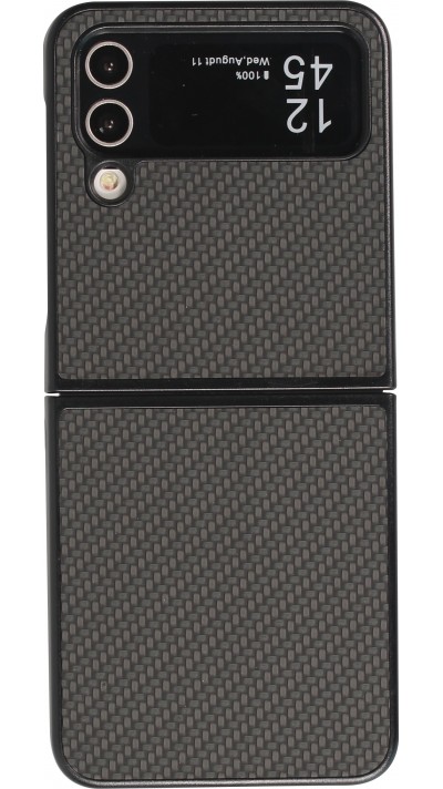 Galaxy Z Flip4 Case Hülle - Plastik 3D Texturen - Schwarz