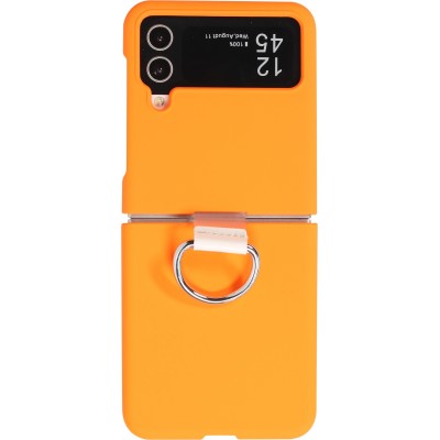 Galaxy Z Flip4 Case Hülle - Plastik mit Haltering - Orange