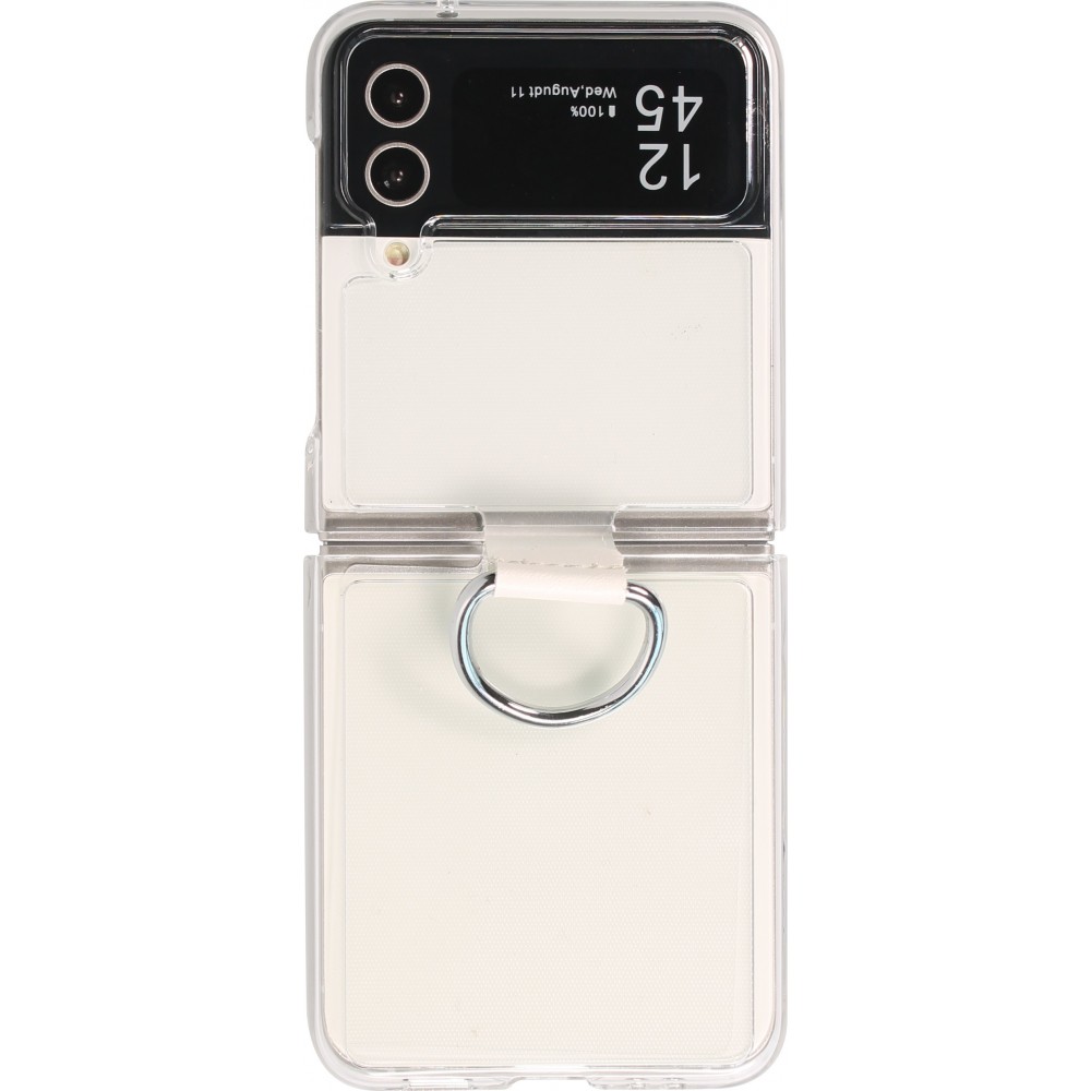 Galaxy Z Flip4 Case Hülle - Plastik mit Haltering - Transparent