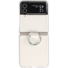 Galaxy Z Flip4 Case Hülle - Plastik mit Haltering - Transparent