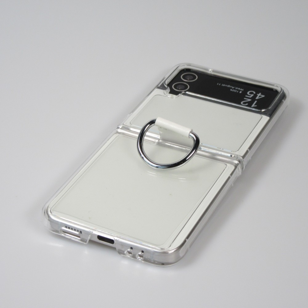 Galaxy Z Flip4 Case Hülle - Plastik mit Haltering - Transparent