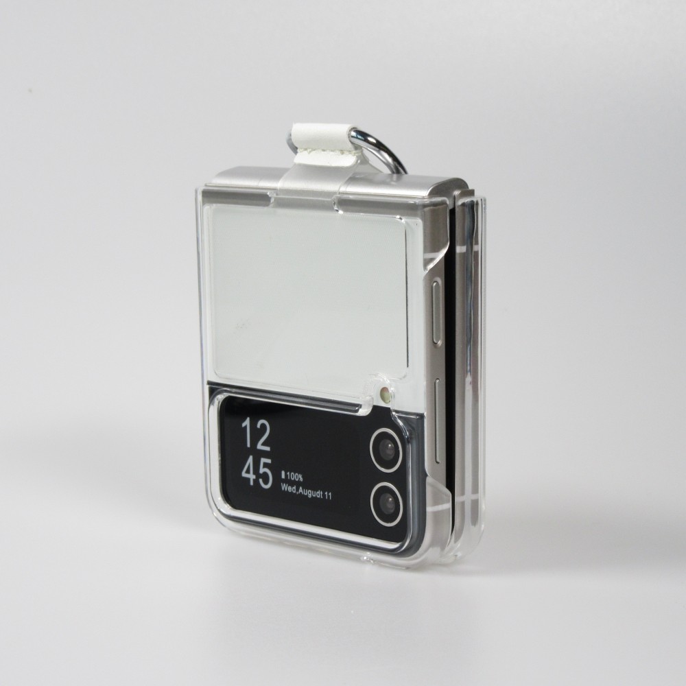 Galaxy Z Flip4 Case Hülle - Plastik mit Haltering - Transparent