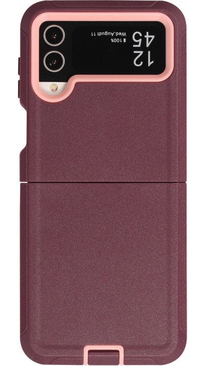 Galaxy Z Flip4 Case Hülle - Optimum-protect verstärktes Silikon mit Gürtelhalterung - Violett