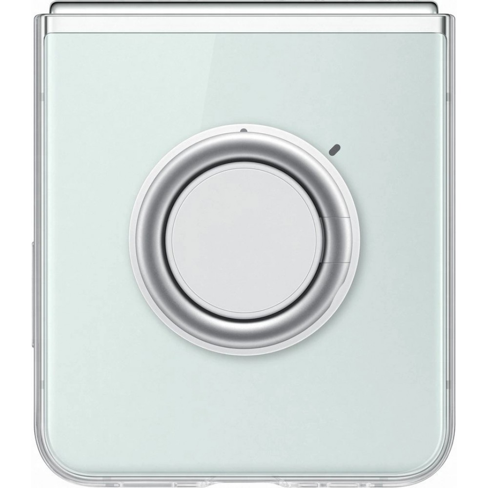 Samsung Galaxy Z Flip5 Case Hülle - Transparente Schutzhülle mit Ständer + 25W USB-C Ladegerät (Samsung Starter Pack)