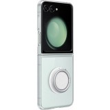Samsung Galaxy Z Flip5 Case Hülle - Transparente Schutzhülle mit Ständer + 25W USB-C Ladegerät (Samsung Starter Pack)