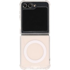 Samsung Galaxy Z Flip6 Case Hülle - Gummi transparent Bumper MagSafe kompatibel - Transparent