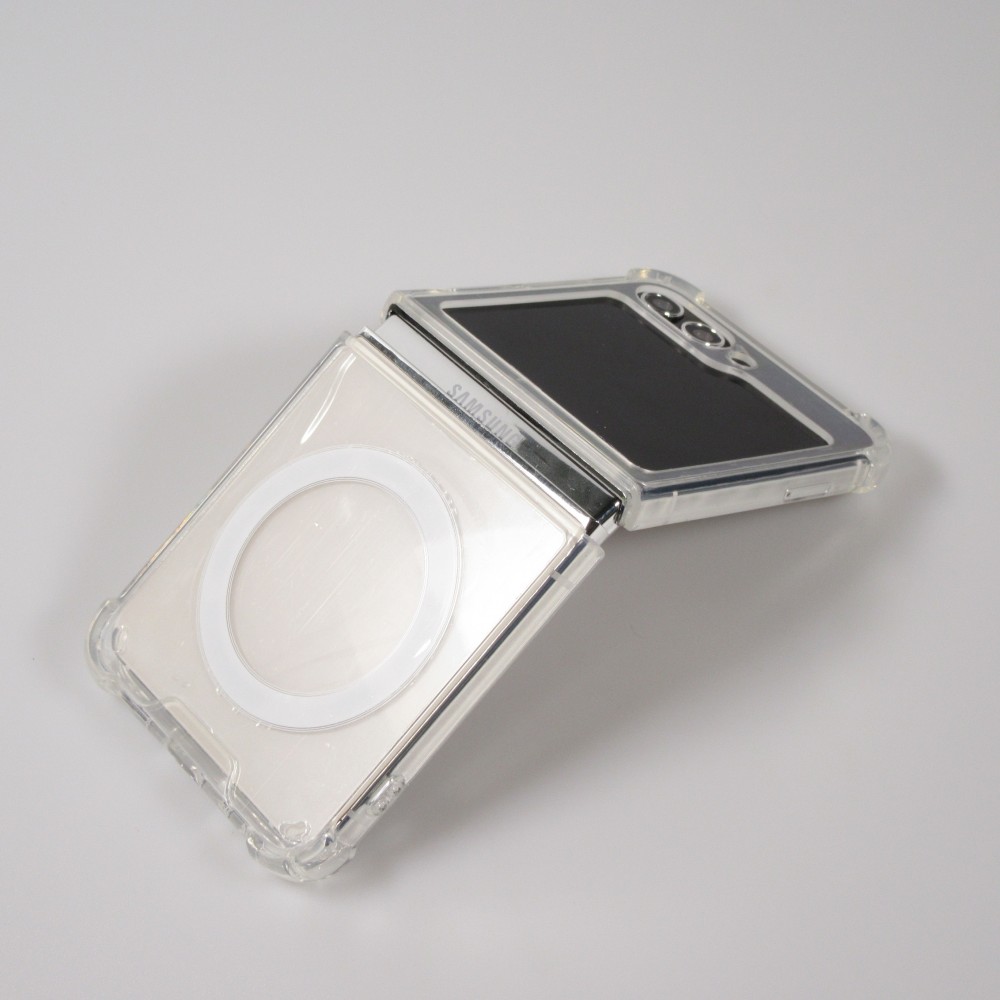 Samsung Galaxy Z Flip6 Case Hülle - Gummi transparent Bumper MagSafe kompatibel - Transparent