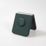 Galaxy Z Flip5 Case Hülle - Soft Touch mit Ring - Dunkelgrün