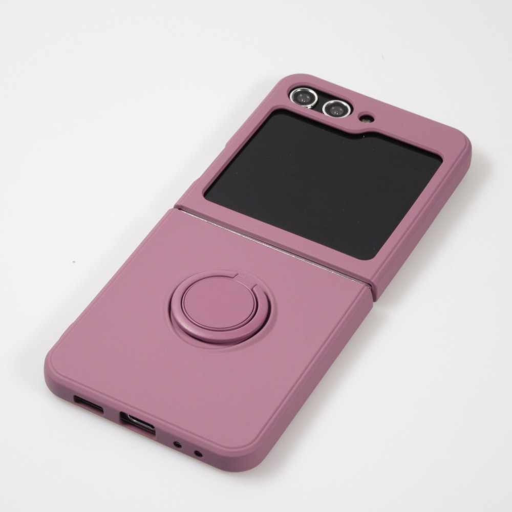 Galaxy Z Flip5 Case Hülle - Soft Touch mit Ring - Violett