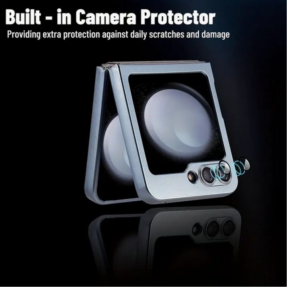 Galaxy Z Flip6 Case H&uuml;lle - Weiches faltbares Silikon mit MagSafe und Kameraschutz - Schwarz