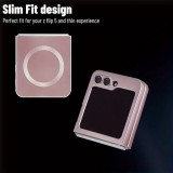 Galaxy Z Flip6 Case H&uuml;lle - Weiches faltbares Silikon mit MagSafe und Kameraschutz - Schwarz