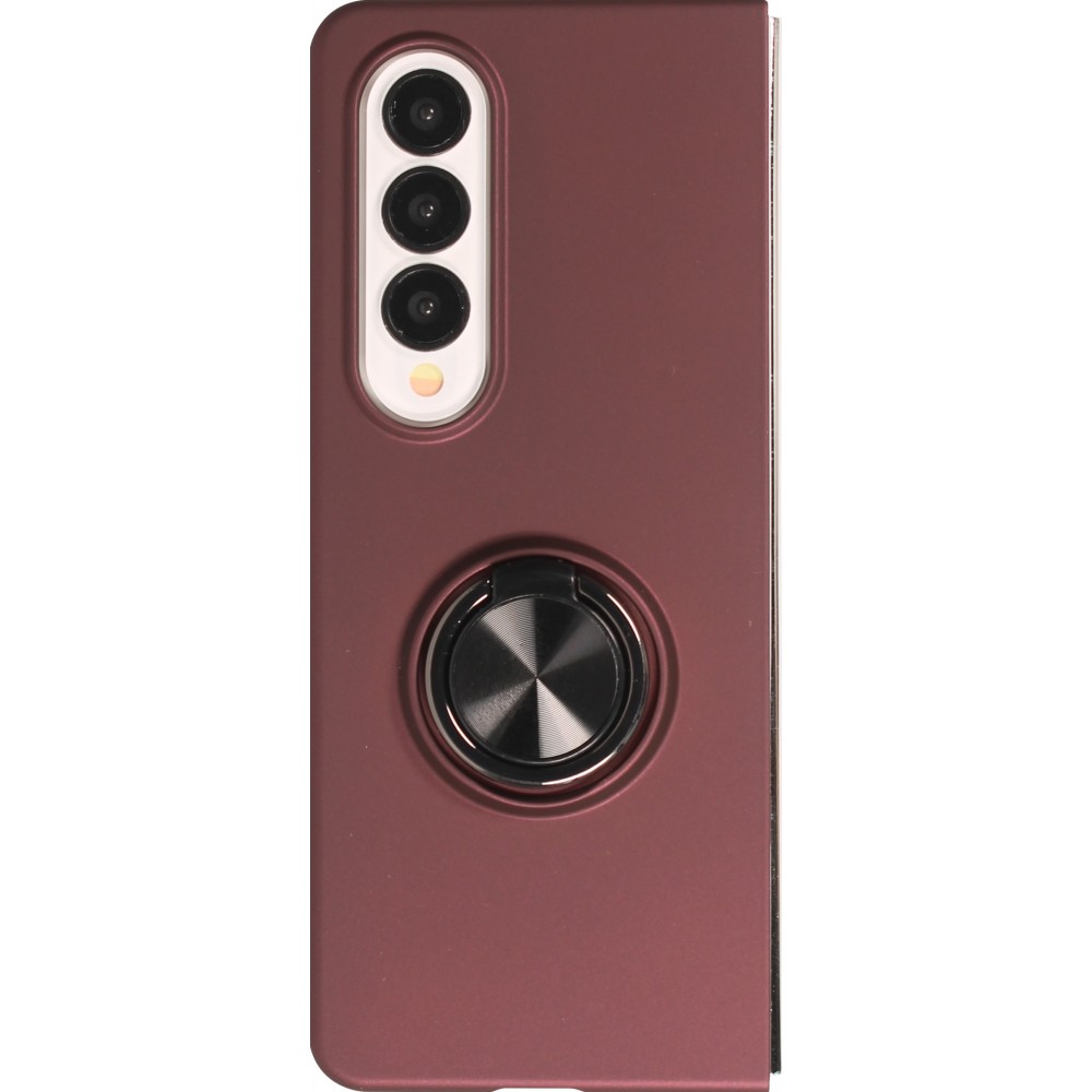 Samsung Galaxy Z Fold3 5G Case Hülle - Plastik mit Haltering - Burgundi