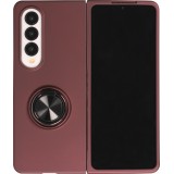 Samsung Galaxy Z Fold3 5G Case Hülle - Plastik mit Haltering - Burgundi