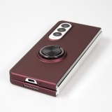 Samsung Galaxy Z Fold3 5G Case Hülle - Plastik mit Haltering - Burgundi