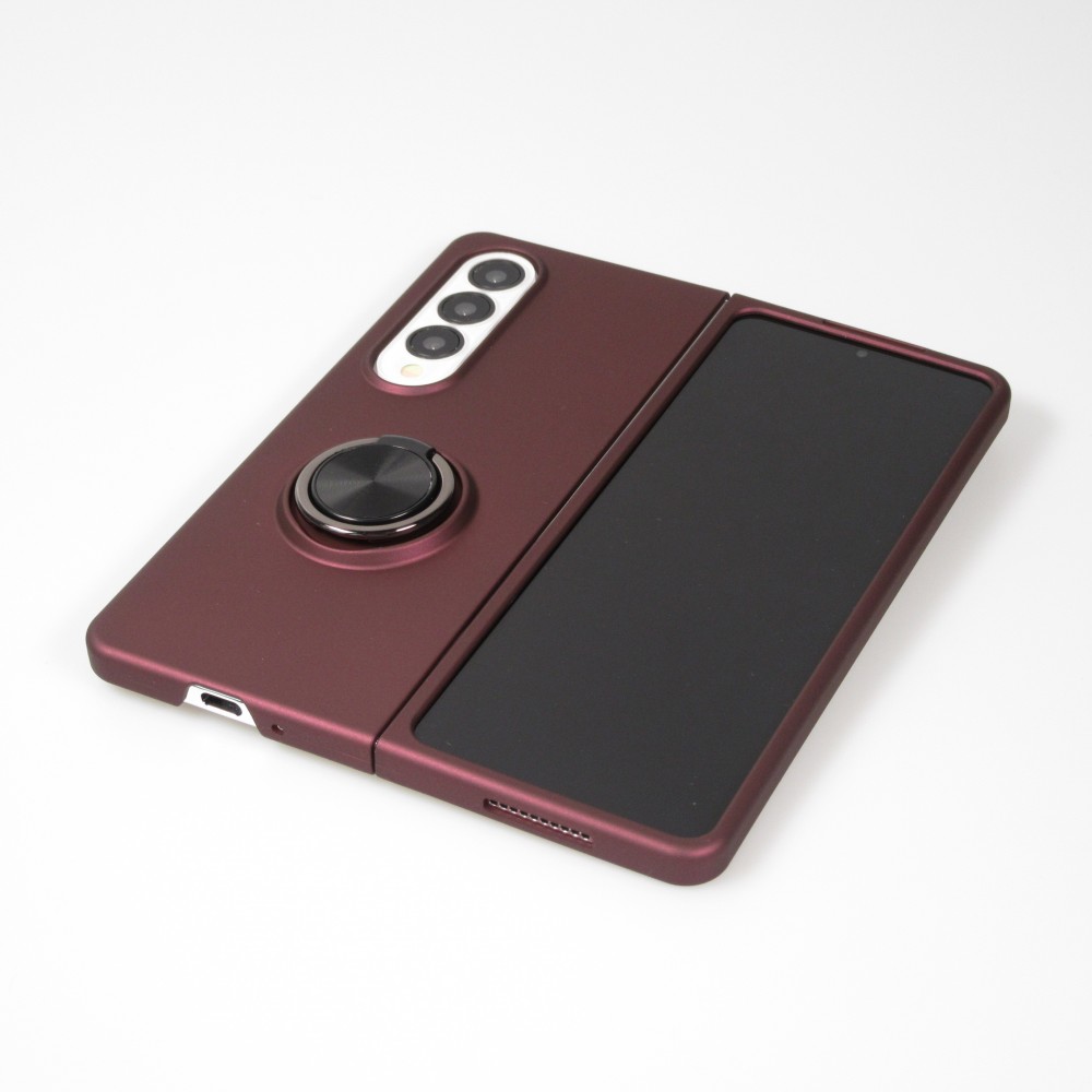 Samsung Galaxy Z Fold3 5G Case Hülle - Plastik mit Haltering - Burgundi
