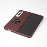 Samsung Galaxy Z Fold3 5G Case Hülle - Plastik mit Haltering - Burgundi