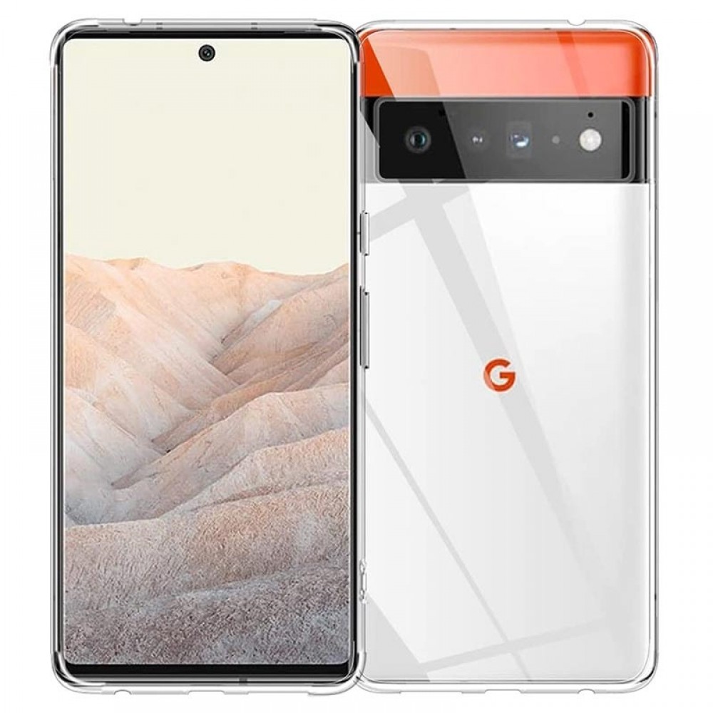 Hülle Google Pixel 6a - Gummi Transparent Silikon Gel Simple Super Clear flexibel