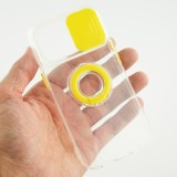 Coque iPhone 14 Pro - Caméra clapet avec anneau jaune