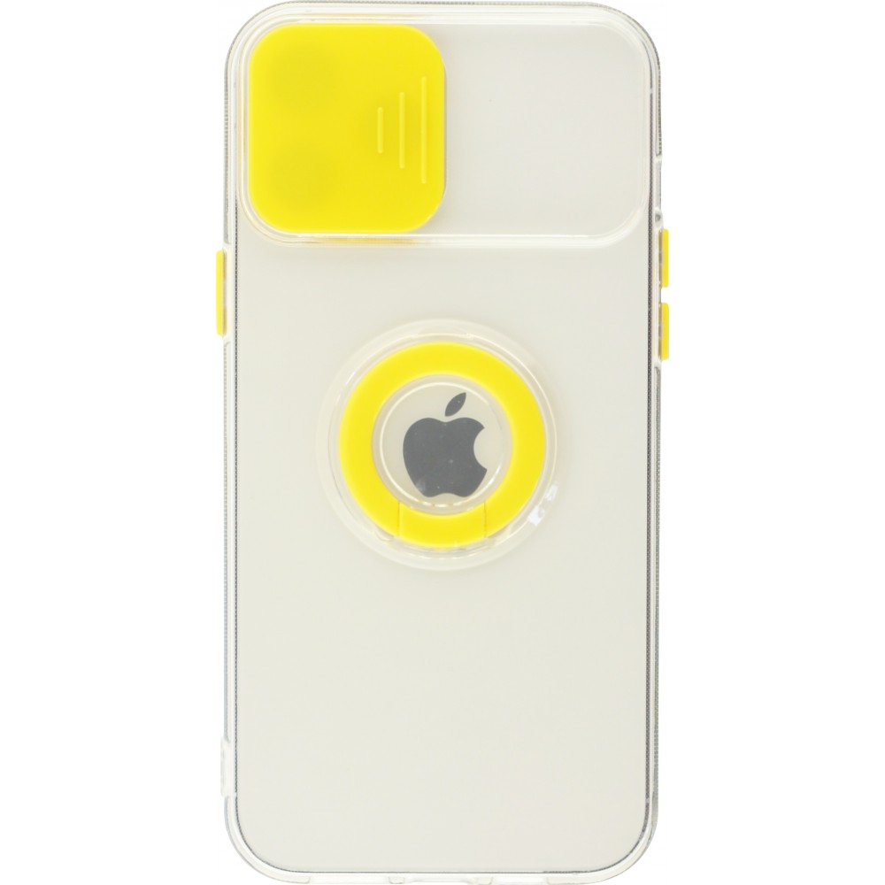 Coque iPhone 14 Pro - Caméra clapet avec anneau jaune