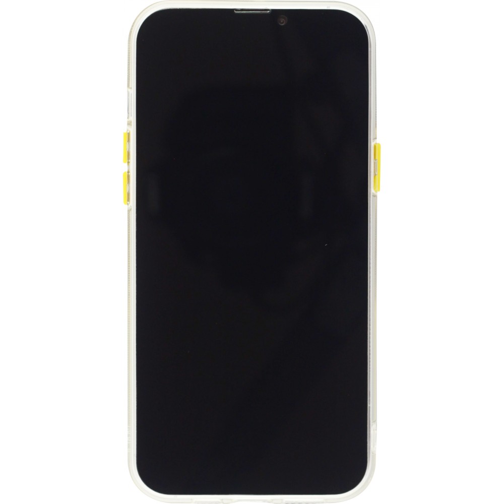 Coque iPhone 14 Pro - Caméra clapet avec anneau jaune
