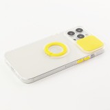 Coque iPhone 14 Pro - Caméra clapet avec anneau jaune