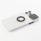 iPhone 14 Pro Max Case Hülle - mit Kamera-Slider und Ring - Schwarz