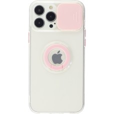 iPhone 14 Pro Max Case Hülle - mit Kamera-Slider und Ring - Rosa