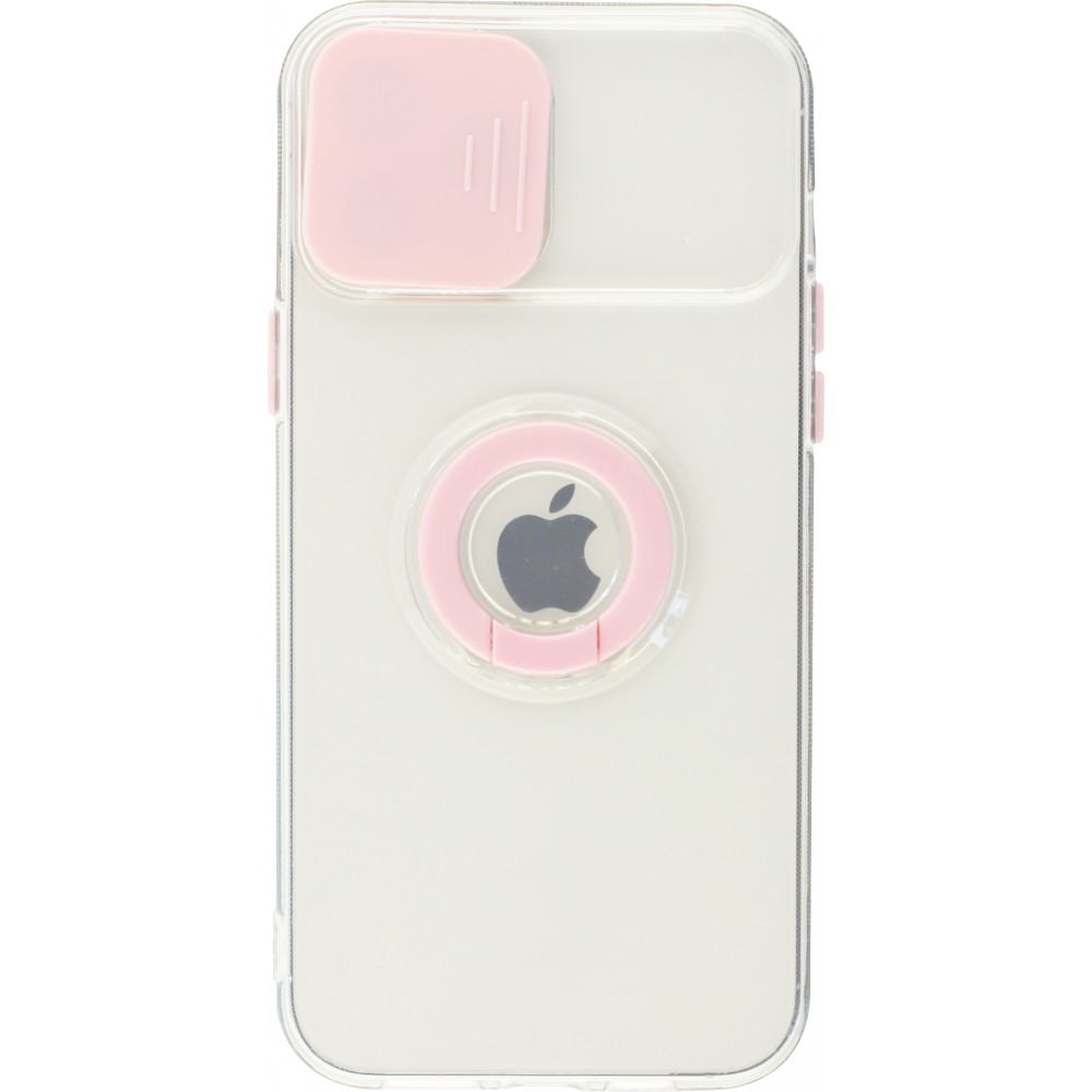 iPhone 14 Pro Max Case Hülle - mit Kamera-Slider und Ring - Rosa