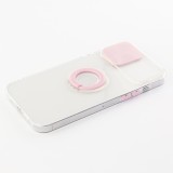 iPhone 14 Pro Max Case Hülle - mit Kamera-Slider und Ring - Rosa
