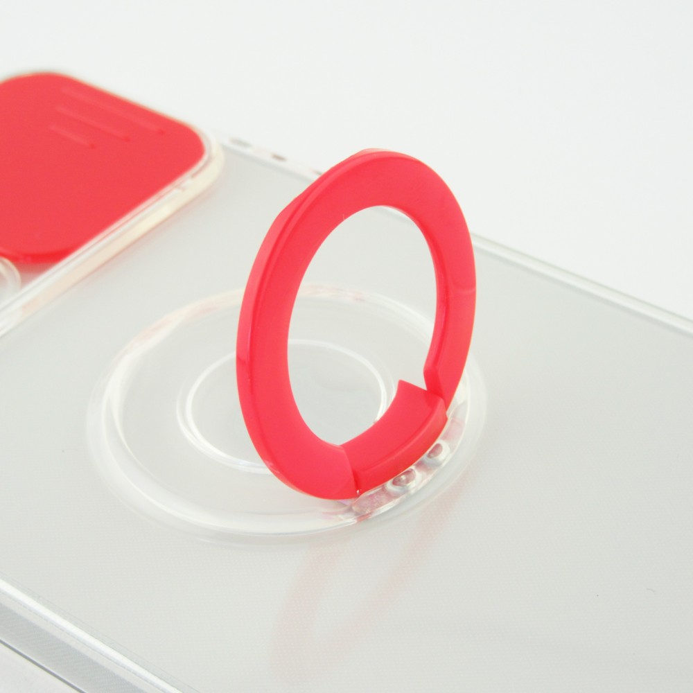 iPhone 14 Pro Max Case Hülle - mit Kamera-Slider und Ring - Rot