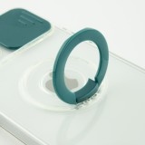 iPhone 13 Pro Case Hülle - mit Kamera-Slider und Ring - Dunkelgrün