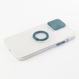 iPhone 13 Pro Case Hülle - mit Kamera-Slider und Ring - Dunkelgrün