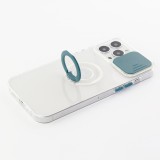 iPhone 13 Pro Case Hülle - mit Kamera-Slider und Ring - Dunkelgrün