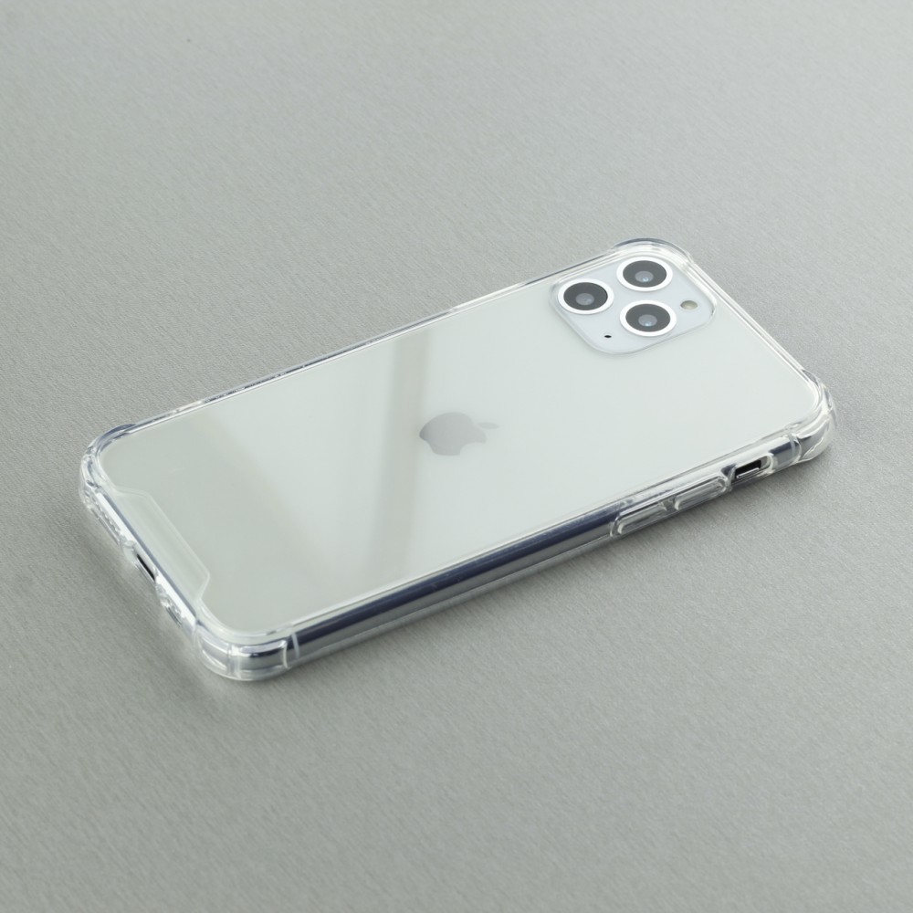 Hülle iPhone 12 Pro Max - Bumper Glass TPU Anti-Schock mit Acryl - Transparent