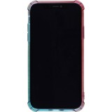 Hülle iPhone 16e - Gummi Bumper Rainbow mit extra Schutz für Ecken Antischock - rosa blau
