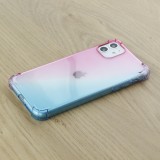 Hülle iPhone 16e - Gummi Bumper Rainbow mit extra Schutz für Ecken Antischock - rosa blau