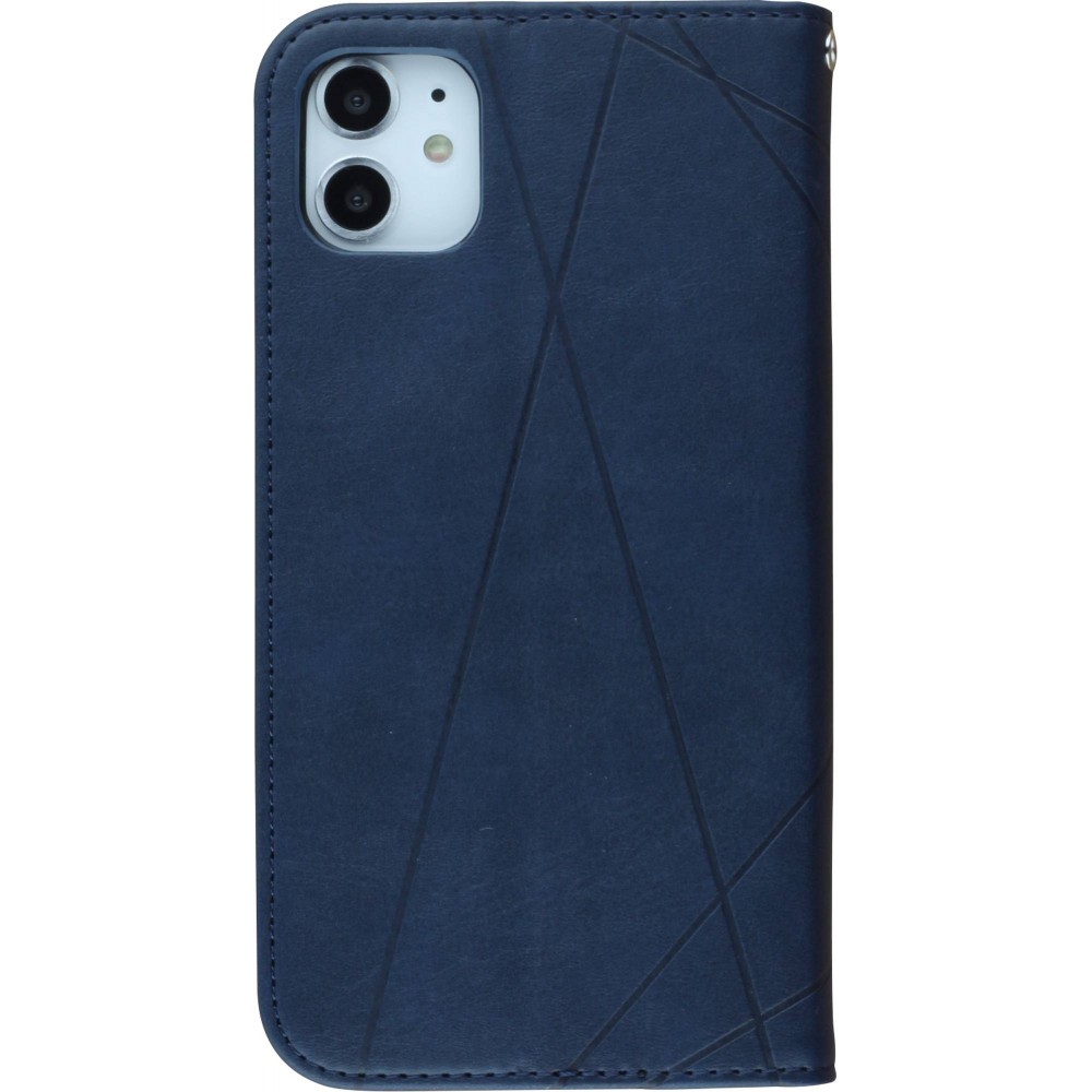 Hülle iPhone 16e - Flip Geometrisch blau