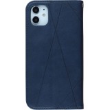 Hülle iPhone 16e - Flip Geometrisch blau
