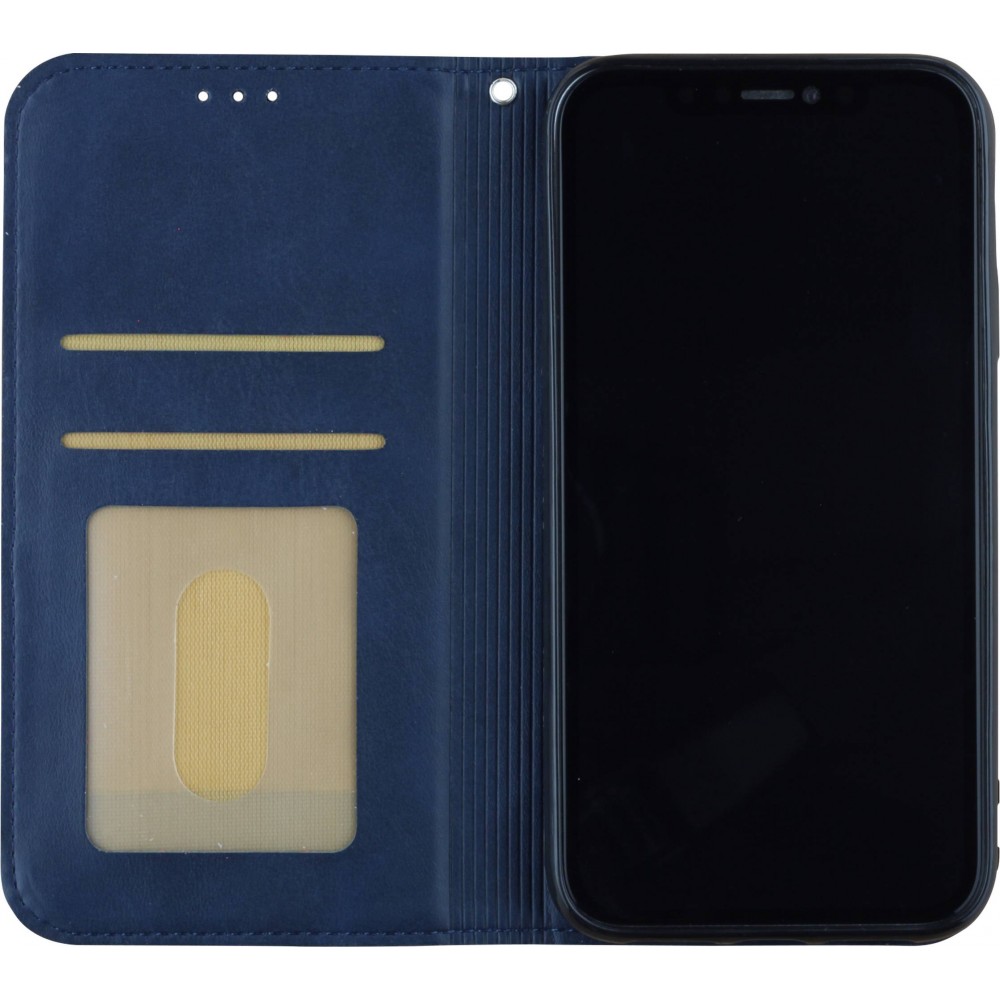 Hülle iPhone 16e - Flip Geometrisch blau