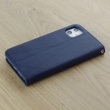 Hülle iPhone 16e - Flip Geometrisch blau