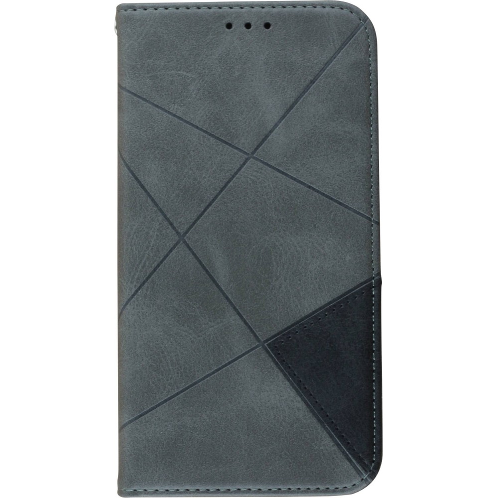 Hülle iPhone 16e - Flip Geometrisch - Grau