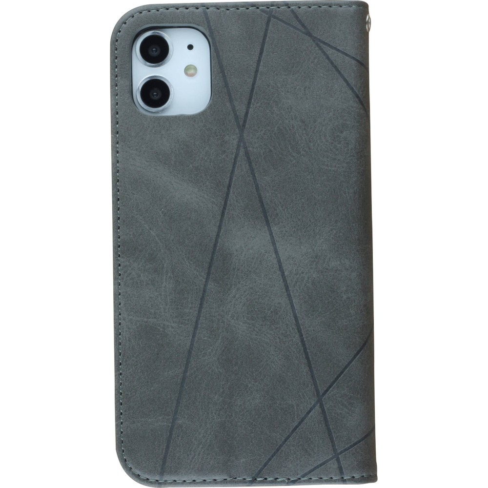 Hülle iPhone 16e - Flip Geometrisch - Grau