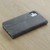 Hülle iPhone 16e - Flip Geometrisch - Grau