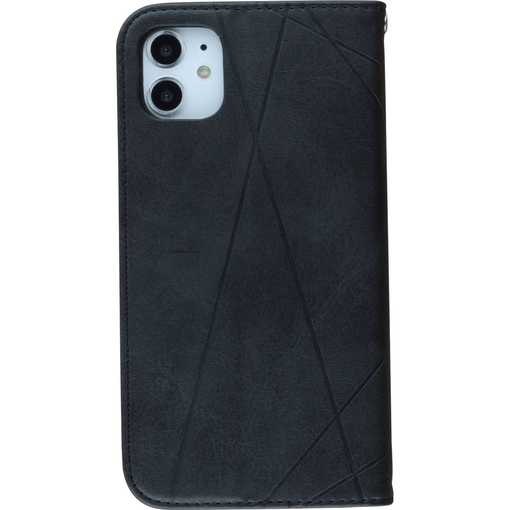 Hülle iPhone 12 Pro Max - Flip Geometrisch - Schwarz