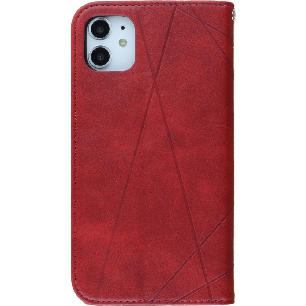 Hülle iPhone 16e - Flip Geometrisch - Rot