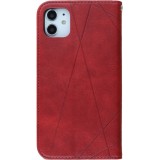 Hülle iPhone 16e - Flip Geometrisch - Rot